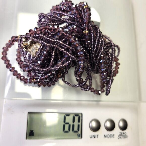 Multi Strand Braided Necklace Glass Bead Braided Necklace Beaded Twist Necklace - Picture 8 of 10